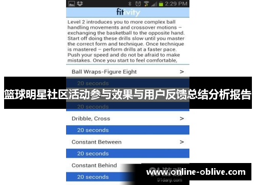 篮球明星社区活动参与效果与用户反馈总结分析报告